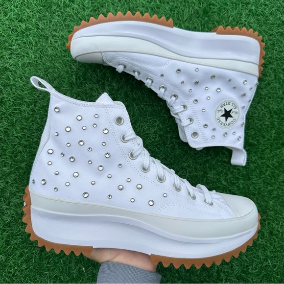 Converse Run Star Hike Hi Gem Rhinestones - Picture 1 of 14